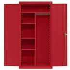 Sandusky Classic Series ( 36 in. W x 72 in. H x 18 in. D ) Steel Combination Freestanding Cabinet with Adjustable Shelves in Red