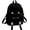Black, variant on Mini Backpack for Women Teens, Lightweight Cute Cat Ear Harajuku Bookbag with 3D Ears & Embroidered Face, Casual Travel Daypack for School Commute