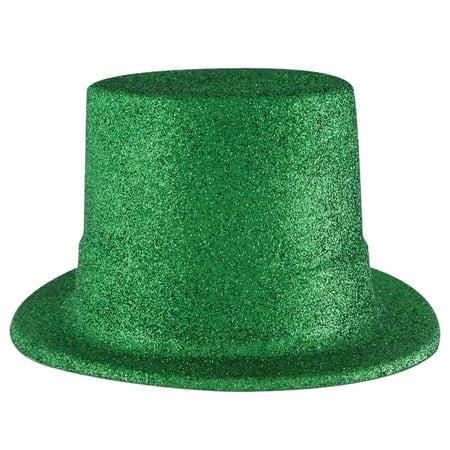 Beistle Pack of 24 Green Glittered St. Patrick's Day Top Hat Costume Accessories