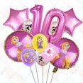 thumbnail image 3 of Globo enredado para fiesta de cumpleaños de niña, regalo, decoración del hogar, globo de látex rosa de Rapunzel de 12 pulgadas, decoración para baby shower y boda, 3 of 5