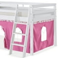 thumbnail image 3 of Alaterre Furniture Roxy Junior Kids Twin Loft Bed, Pink with White Trim Tent, Solid Pine Wood with Reversible Ladder & Detachable Tent, 3 of 6