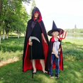 thumbnail image 3 of 90cm Vestido reversible rojo negro Diablo gótico Pirata Vampiro Demonio, 3 of 5