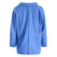 thumbnail image 6 of YDFCWXW Blazers for Womens Open Front Cardigan Coat Fall Long Sleeve Lightweight Sweater Dressy Lady Jacket with Pockets Sky Blue, XXL, 6 of 6