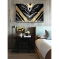 thumbnail image 3 of Marmont Hill Inc Marmont Hill - 'Golden V' Painting Print on Wrapped Canvas - Black, 3 of 4