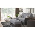 thumbnail image 6 of Modern Upholstered Convertible Chaise Lounge with Wood Trim (80.3” x 68.8”, Living Room, Thick Cushions), 6 of 8