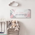 thumbnail image 2 of Stupell Industries You Are Strong You Are Enough Positive Pink Floral Quote Canvas Wall Art Design by Kim Allen, 13" x 30", 2 of 4