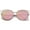 Pink / Pink Mirror, variant on sunglassLA Unisex Womens Fashion Open Metal Frame Iridescent Lens Cat Eye Sunglasses (Blue / Blue Gradient) - 55mm