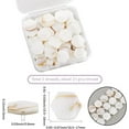 thumbnail image 2 of 2 Strands 42pcs 16mm Natural Freshwater Shell Beads Flat Pearl Spacer Beads Small White Summer Smooth Loose Spacers Findings for Jewelry Earrings Necklaces Bracelets DIY Craft, 2 of 4