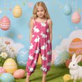 thumbnail image 2 of Toddler Girl Clothes Summer Romper Cute Print Sleeveless Short Jumpsuit Overall with Pockets Kids Summer Outfits Toddler Girls Clothes 12 18 24 Months 2T 3T 4T 5T 6T 7T 8T 9T 10T,Hot Pink,5-6 Years, 2 of 6