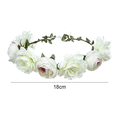 thumbnail image 2 of Corona de flores rosas para mujeres y niñas, corona romántica para el pelo, guirnalda de Halo, tocado, boda, fiesta de cumpleaños, accesorios para fotos de maternidad, 2 of 5
