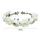 thumbnail image 2 of Corona de flores rosas ajustable para mujeres y niñas, diademas, corona de pelo romántica, tocado, boda, fiesta de cumpleaños, 2 of 5