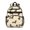 Dachshund Dog Paw Print White Pattern, variant on Mixed Breed Dog and Floral Cute School Backpack Bag for School with Padded Back and Adjustable Shoulder Straps 15.25"x11.5"x5.25"