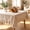 Beige, variant on 52 x 70 Inch Farmhouse Ruffle Tablecloth Striped Flounces Trim Table Cover for Rectangle Table Kitchen Party Wedding Decor
