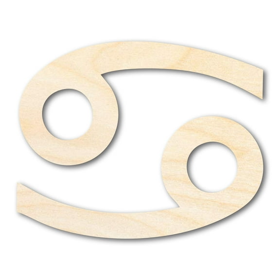 Unfinished Wood Cancer Sign Shape - Zodiac Craft - up to 46" 18" / 1/8"