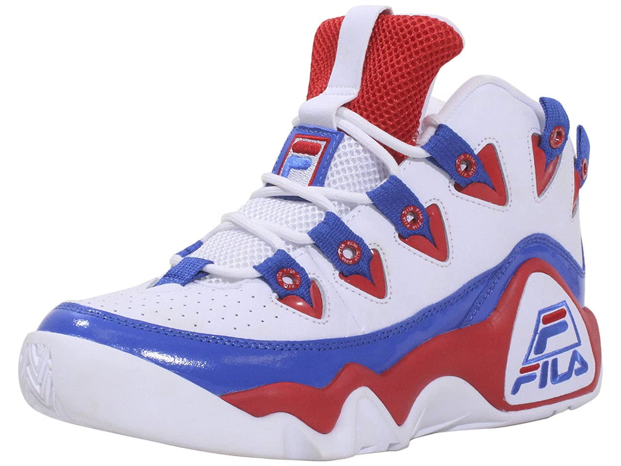 Fila Men's Grant-Hill-1 Sneakers High Top Shoes Wht/Fred