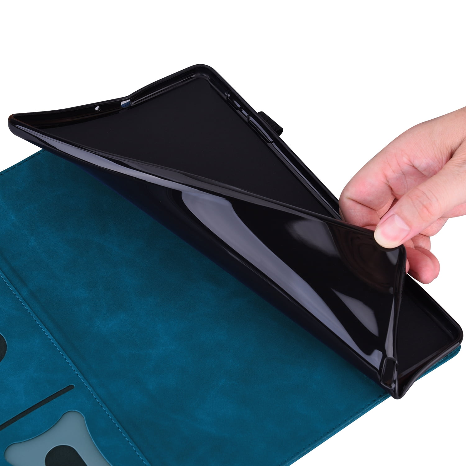 Case for iPad 10th Generation 10.9 Inch 2022, TECH CIRCLE Slim Premium PU Leather Folding Multi-Angle Stand Cover with Front Pocket & Pencil Holder Cover for Apple iPad 10.9 Inch 2022, Blue