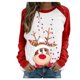 thumbnail image 2 of Pntutb Mujeres Casual Navidad Impresión Raglan Manga Larga Camisas Blusa tops Pntutb Pntutb-2179, 2 of 4
