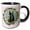 Black/White, variant on 3drose, Photograph of a Dabbling Duck with the Text Bottoms Up, 11oz Mug