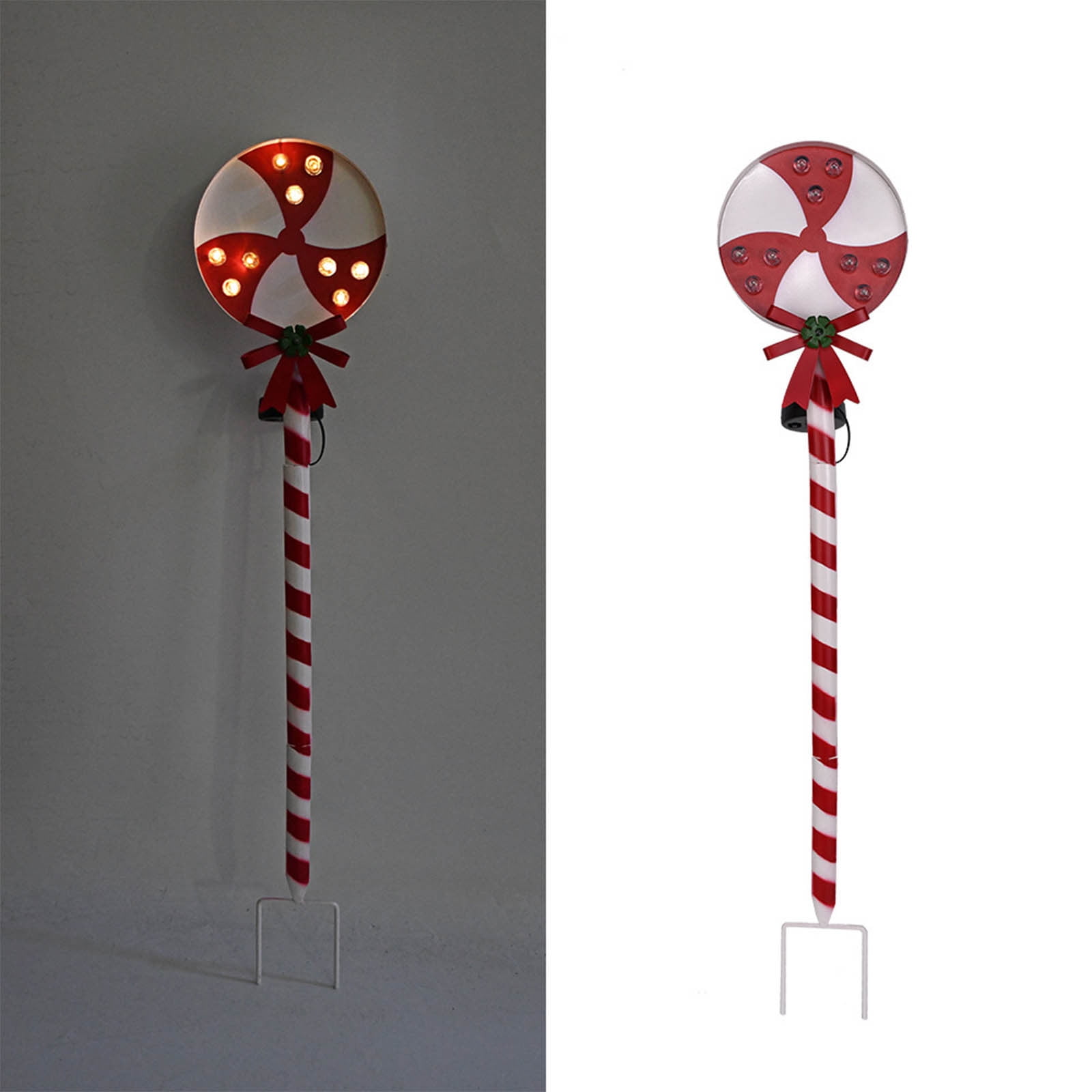 Matoen Solar Christmas Pathway Lights, Solar Lollipop Lights Christmas Decorations Outdoor, Waterproof Christmas Garden Stake Lights for Patio, Yard, Garden, Lawn Christmas Holiday Decor