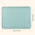 thumbnail image 4 of Almohadilla para escurridor de platos, mantel individual antideslizante para encimera de cocina, fregadero, verde, 4 of 4