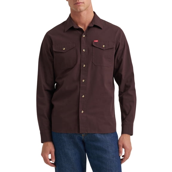 Wrangler® Mens Long Sleeve Heritage Solid Shirt