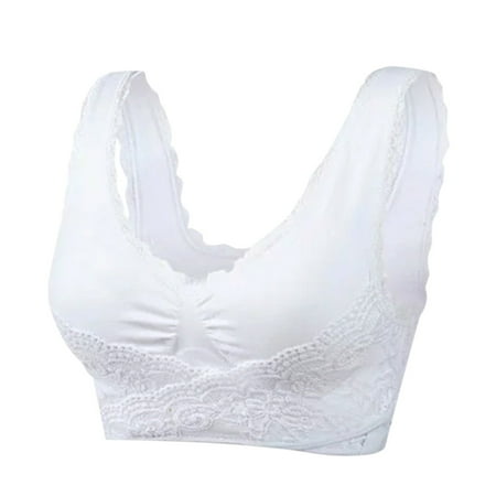 

Bras For Women Underwire Adjustable Super Gather Sports Front Cross Side Buckle Lace Side Chest Support Yoga Running Vest Polyester Bra