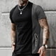 thumbnail image 3 of Camiseta Para Hombre Retro Clásica Slim Fit Absorbente De Sudor Deportes Fitness Avanzado Manga Corta Estilo Simple Hombres Ropa Top, 3 of 4