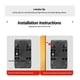 thumbnail image 5 of 4Pcs Outdoor Solar Wall Lights, Square Wireless Sconces, IP65 Waterproof with Solar Panel, 5 of 5