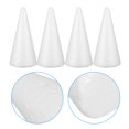 thumbnail image 3 of 12 conos blancos de 10 cm para manualidades infantiles, hechos a mano, ideales para Navidad., 3 of 8
