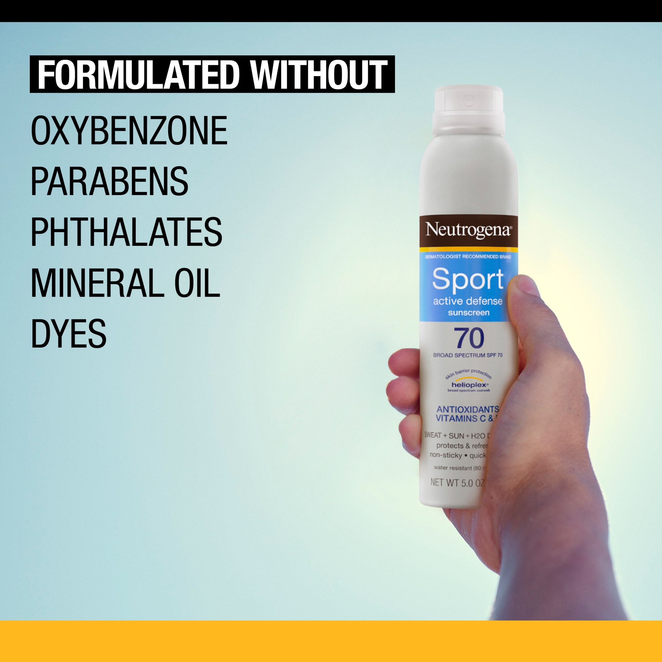 Neutrogena Sport Active Defense SPF 70 Sunscreen Spray photo 6