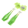 thumbnail image 4 of STARTIST Pinces à Cheveux en Forme de Fleur en Tissu Mode Filles à Franges Accessoires pour Cheveux Vert, 4 of 8
