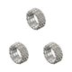thumbnail image 3 of Anillo de amistad Qarigey Diamantes brillantes Compromiso único Plata 3 filas, 3 of 6
