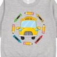 thumbnail image 3 of Inktastic School Bus with Pencils and Crayons Toddler Sweatshirt, 3 of 4