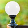 thumbnail image 1 of HAMPPLIES Acrylic Lamp Post .72 Inch Thread Neck White Round Plastic Outdoor Light Shade, 1 of 8
