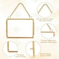 thumbnail image 4 of 2Pcs Wall Hanging Mini Photo Frames 3.2x3.9 inch Double Glass Picture Frame with Chain Alloy Folding Frame DIY Vintage Artwork Display Frames for Pressed Flowers Pictures Home Wall Decor DIY, 4 of 6