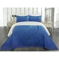 thumbnail image 2 of Ambesonne Jellyfish Quilted Coverlet 3 Pcs, Blue Ocean Animal, Queen Size, Blue, 2 of 4