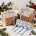 thumbnail image 7 of 5 Rolls Christmas Ribbon 1.5 inch Wide Decorative Ribbon for Gift Wrapping and Holiday Decorations Blue and White Snowflake, 7 of 7