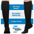 thumbnail image 3 of (3 Pairs) Women Sheer Graduated Compression Stockings 15-20mmHg Black, X-Large, 3 of 7
