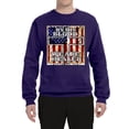 thumbnail image 3 of By His Blood We Are Healed Inspirational/Christian Unisex Crewneck Graphic Sweatshirt, Purple, Medium, 3 of 5