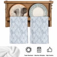 thumbnail image 6 of Haze Blue Boho Microfiber Kitchen Towel, Neutral Middle Century Turkish Pattern Soft Absorbent Dish Towels, Quick Drying Washable Dishcloths for Kitchen Cleaning, Drying Dishes, 18x28 Inches, 6 of 9