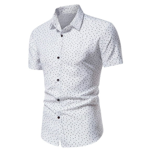 TopLLC Men's Short Sleeve Dress Shirts Casual Button Down Polo Shirts Wrinkle-Free Business Shirt