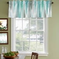 thumbnail image 4 of Turquoise Gray Valances for Windows, Decorative Rod Pocket Window Valance Curtains, Farmhouse Abstract Gradient Aesthetic Short Curtain Drapes for Kitchen/Living Room, 2 Panels, 60" W x 18" L, 4 of 8