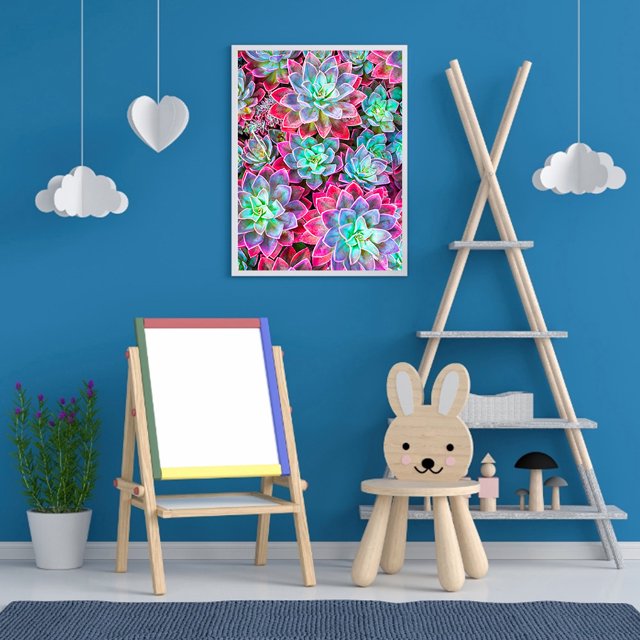 Cuadros Decorativos Diamante pintura 5D taladro redondo completo mosaico DIY Color suculentas Kit decoración de pared Ndcxsfigh Nuevos Originales