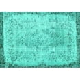 thumbnail image 1 of Ahgly Company Indoor Rectangle Abstract Turquoise Blue Contemporary Area Rugs, 2' x 3', 1 of 4