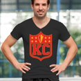 thumbnail image 4 of Kansas Shield Men's V-Neck T-shirt Champions Game Day Fantasy Football K.C. Fan, 4 of 7