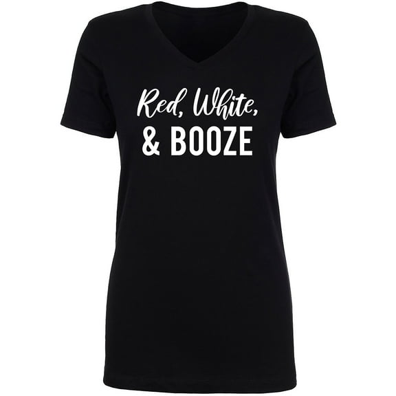 Red, White & Booze Womens V-Neck Tee
