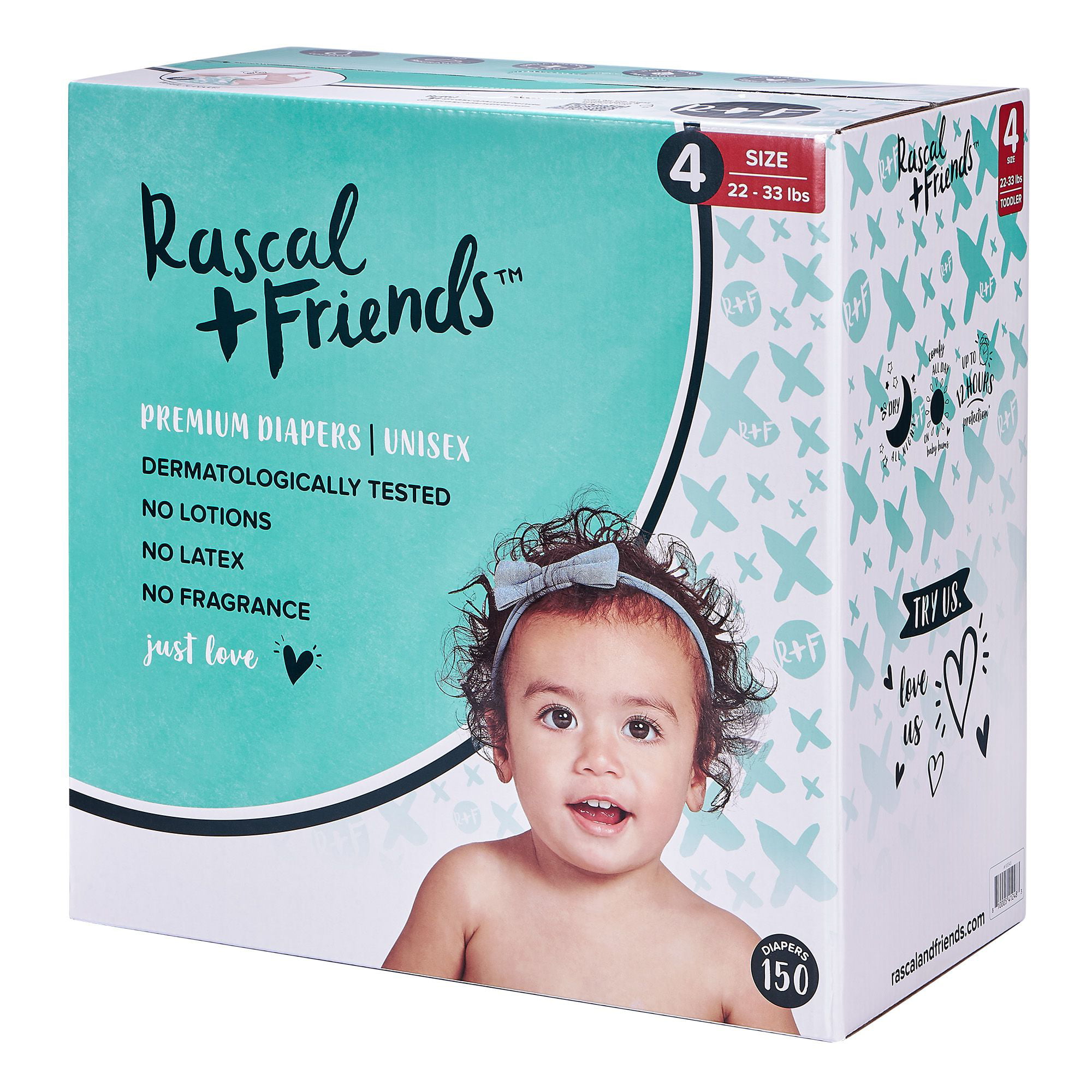 Rascal + Friends Premium Diapers, Size 