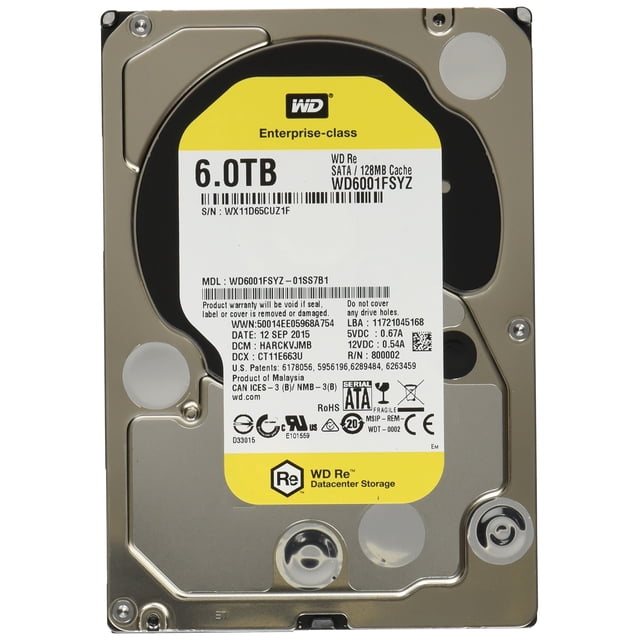 Disco Duro Western Digital WD6001FSYZ 6TB 7200RPM SATA III