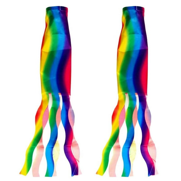 2X Rainbow Windsock Wind Streamer Flag Garden Camping Decoration 70CM