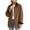 Z01_Brown, variant on Womens Trench Coat Button down Long Sleeve Vintage Cropped Shacket Contrast Corduroy Lapel Collar Cuff Casual Trendy Outerwear Beige S